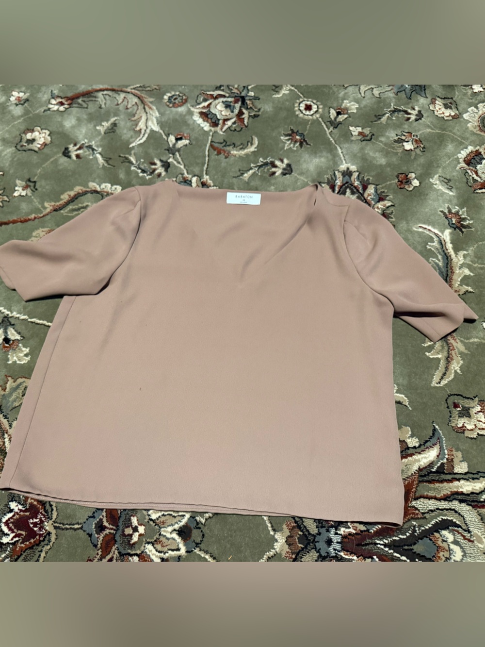 Light Mauve Babaton Short Sleeve Blouse